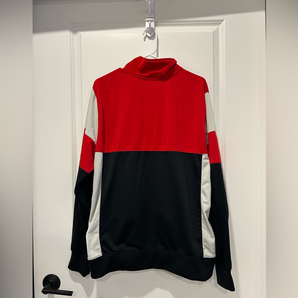 Nike Jacket Mens Large Red White Full Zip Athletic Dept Swoosh size XL - Picture 2 of 10
